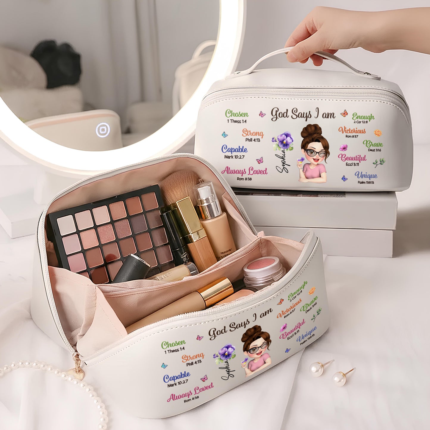 God I Am, Personalized Character And Flowers