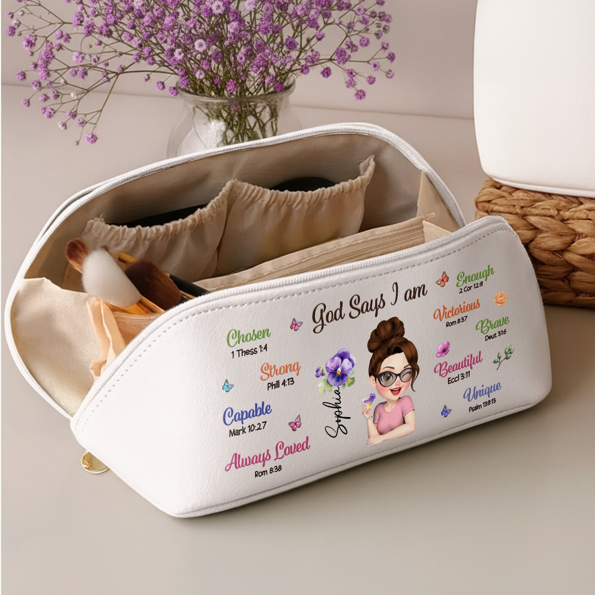 God I Am, Personalized Character And Flowers