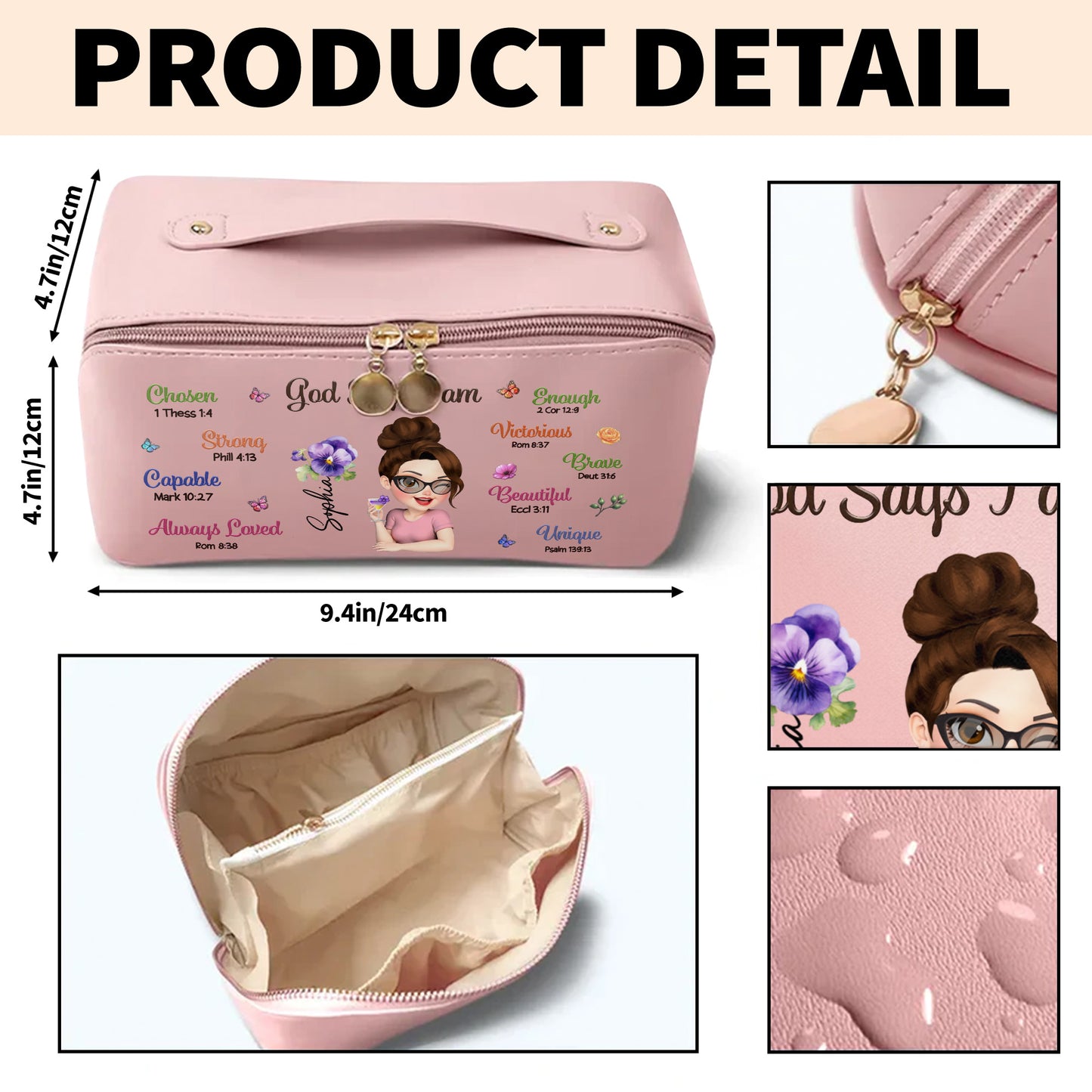 God I Am, Personalized Character And Flowers