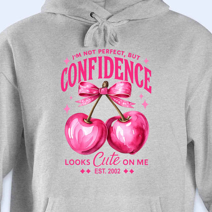 Confidence Looks Cute Cherries Bow Design