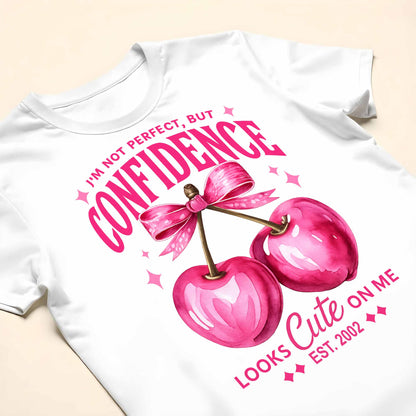 Confidence Looks Cute Cherries Bow Design
