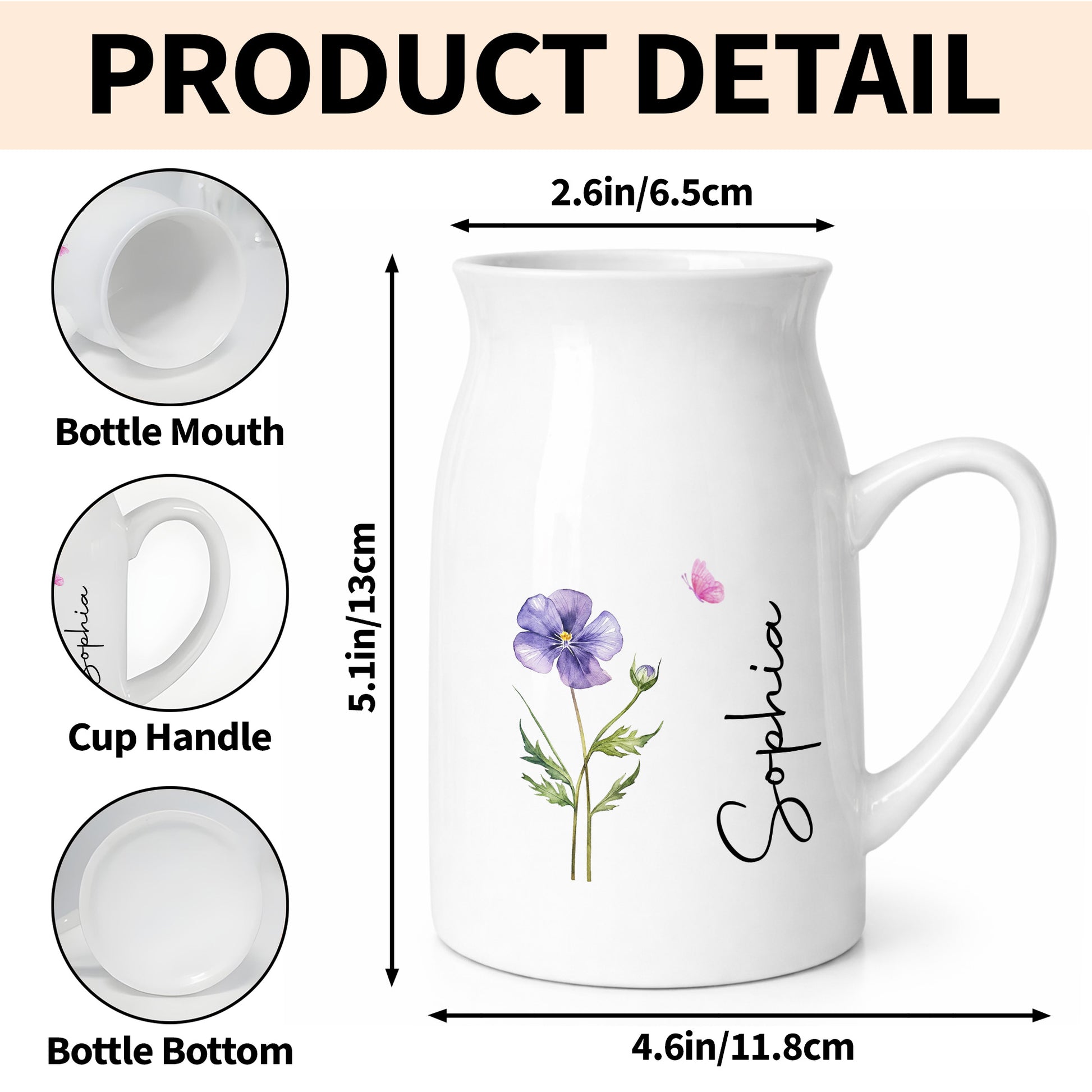 Adorn Your Home With Charm, Elegant Flowers and Butterflies Vase