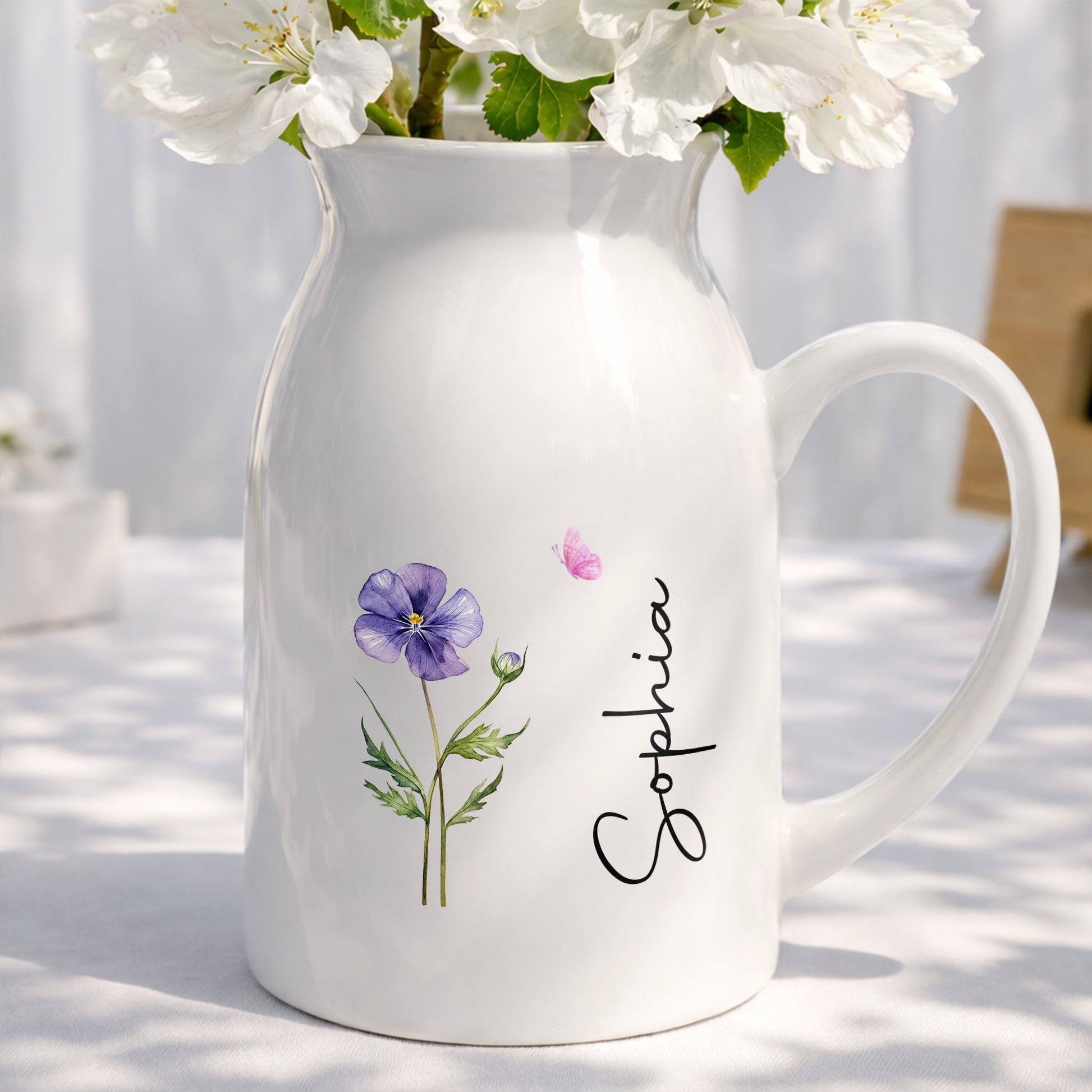 Adorn Your Home With Charm, Elegant Flowers and Butterflies Vase