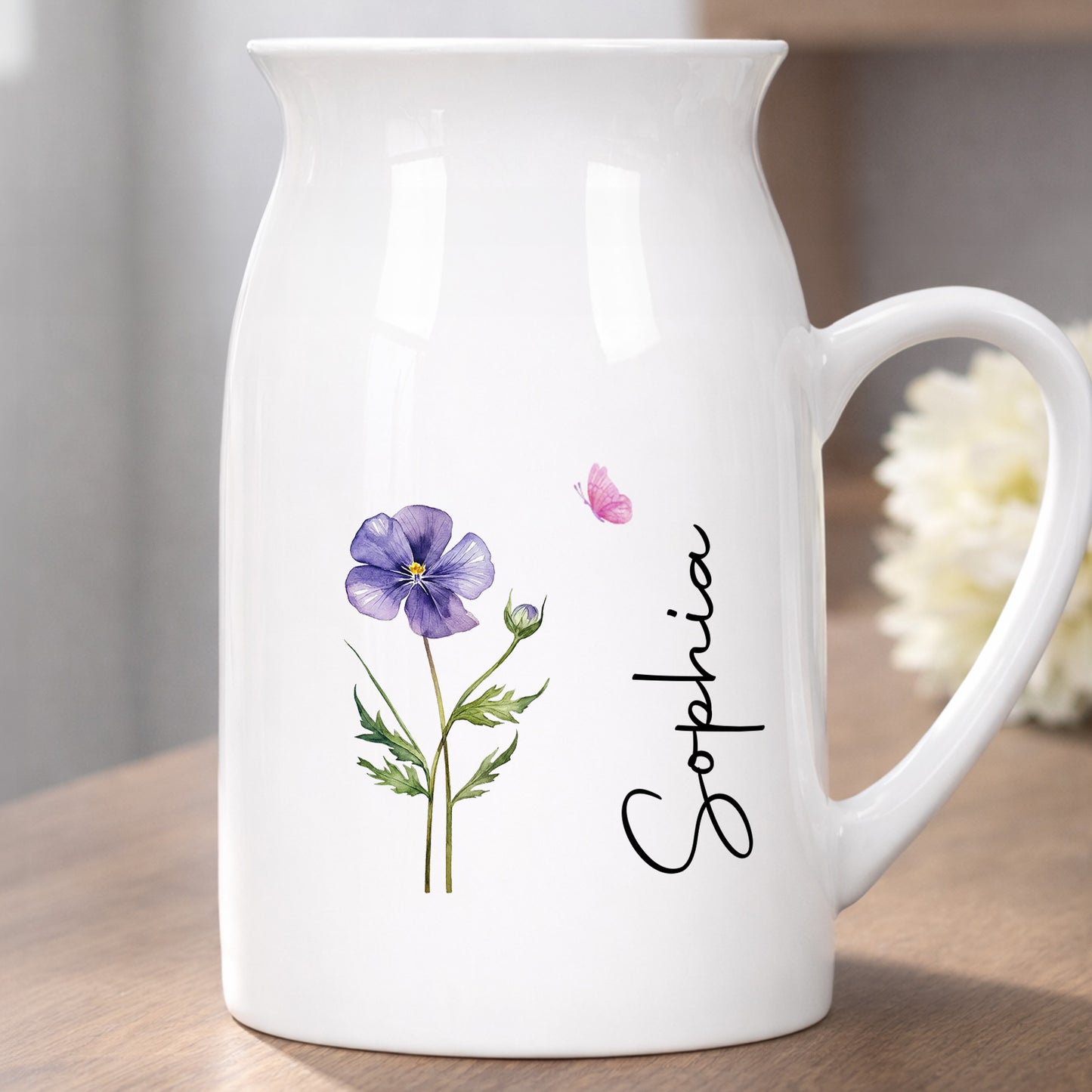 Adorn Your Home With Charm, Elegant Flowers and Butterflies Vase