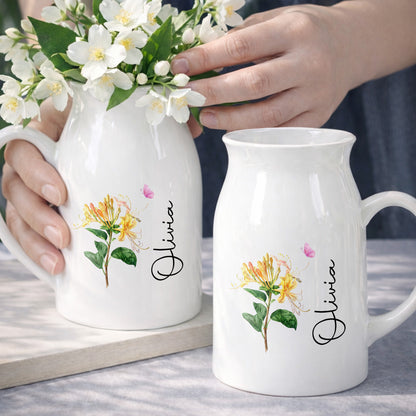 Adorn Your Home With Charm, Elegant Flowers and Butterflies Vase