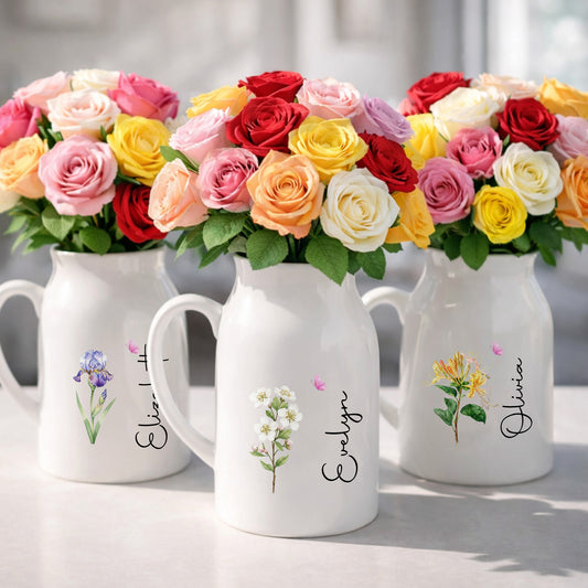 Adorn Your Home With Charm, Elegant Flowers and Butterflies Vase