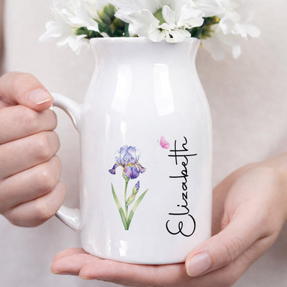 Adorn Your Home With Charm, Elegant Flowers and Butterflies Vase
