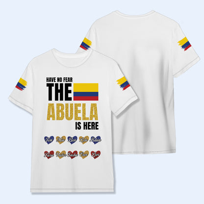 Have No Fear The Abuela Is Here - Personalized Custom Unisex All-Over Printed T-Shirt - HS064_3T