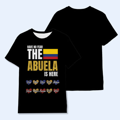 No temas, la abuela está aquí: camiseta unisex personalizada con estampado completo - HS051_3T