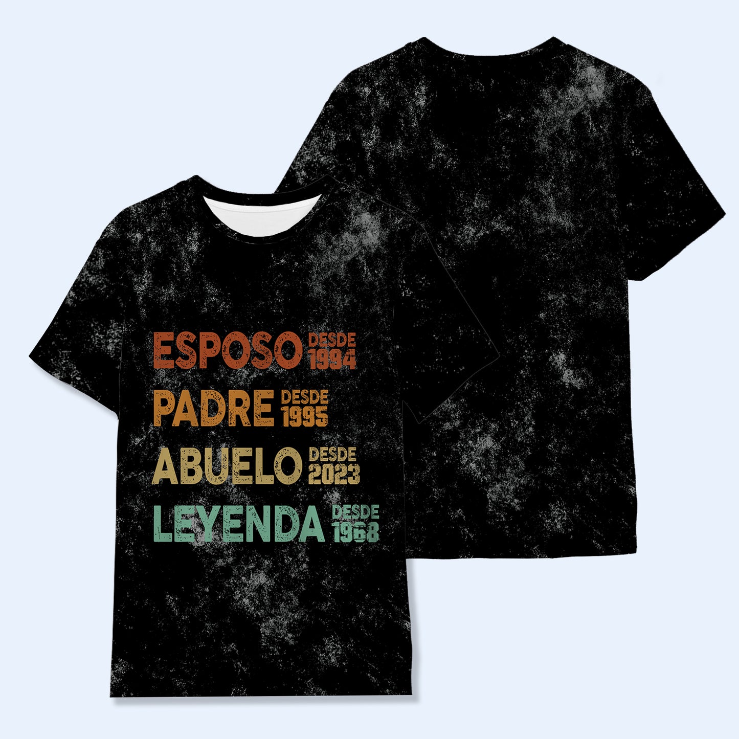 ESPOSO. PADRE. ABUELO. LEYENDA - Personalized Custom Unisex All-Over Printed T-Shirt - FM011_3T