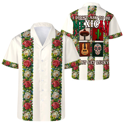 No pedí ser mexicano - Camisa hawaiana unisex personalizada - HW_MX01