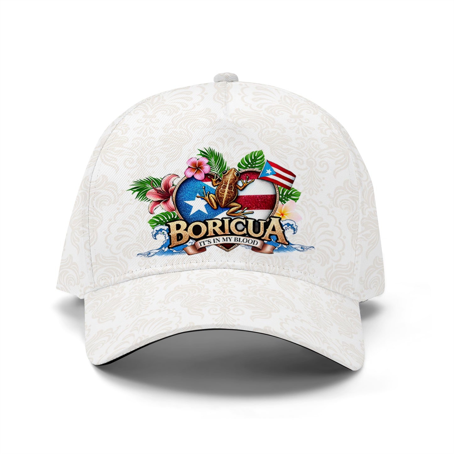 BORICUA. ESTÁ EN MI SANGRE - Gorra personalizada personalizada, gorra de béisbol con estampado completo - LA023_BAC