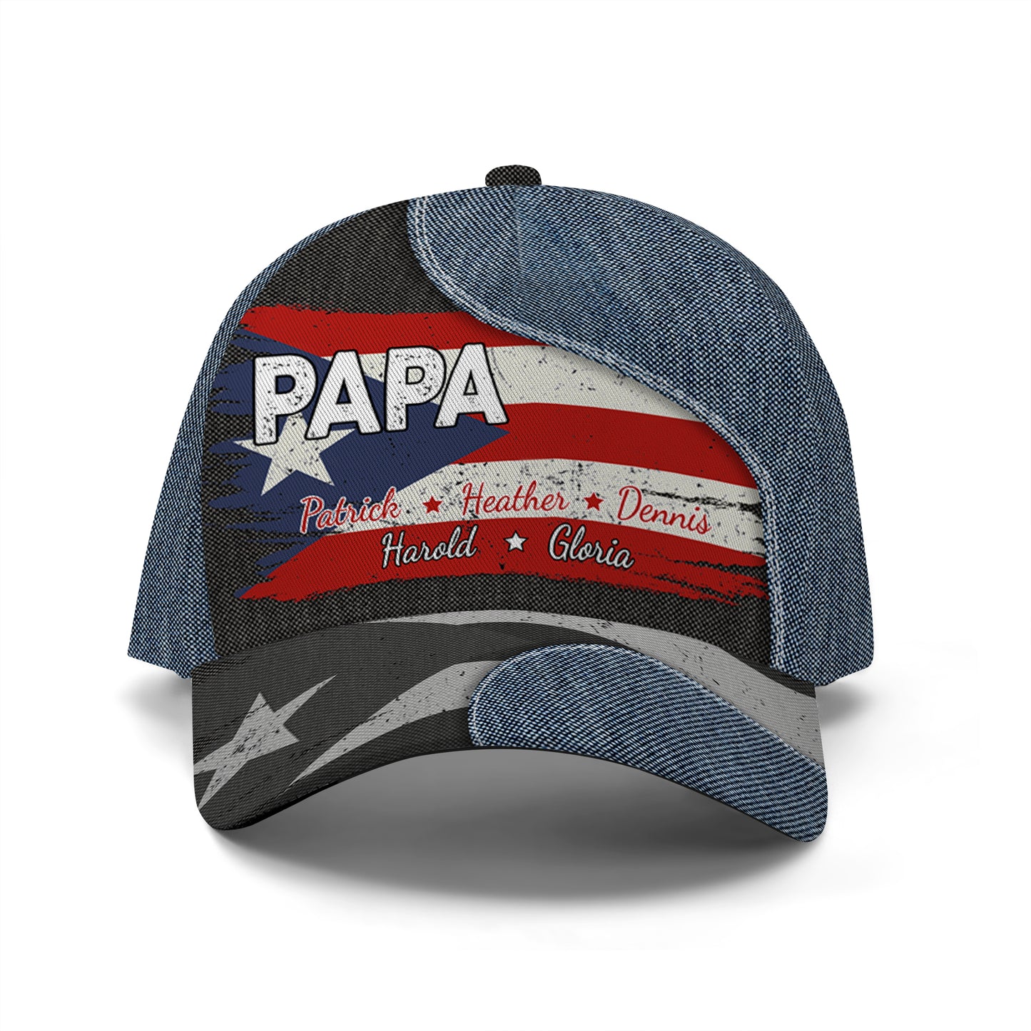 Orgulloso de ser Boricua - Gorra personalizada, gorra de béisbol con estampado completo - LA036_BAC