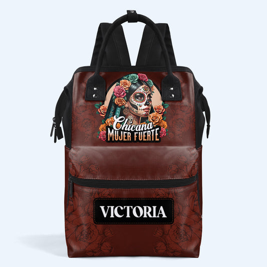 Mujer Fuerte - Mochila de viaje personalizada con diseño de pico de pato - ME051_DKB