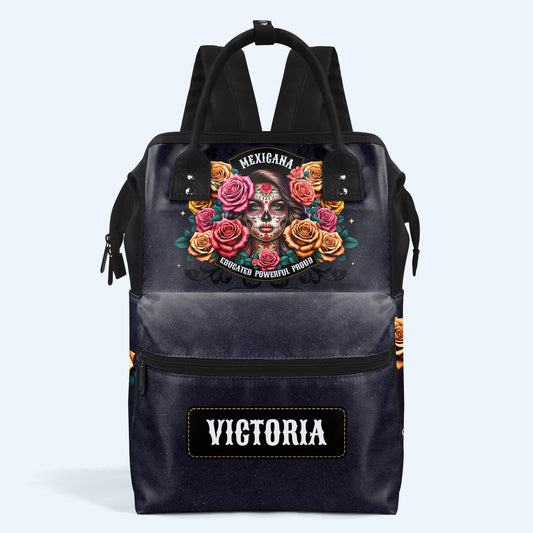 La niña y las rosas - Mochila de viaje personalizada con diseño de pico de pato - ME010_DKB