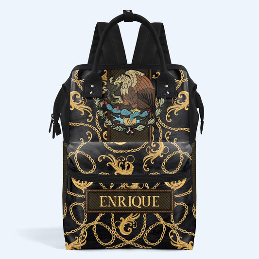 The Golden Eagle - Personalized Custom Duckbilled Travel Backpack - ME007_DKB