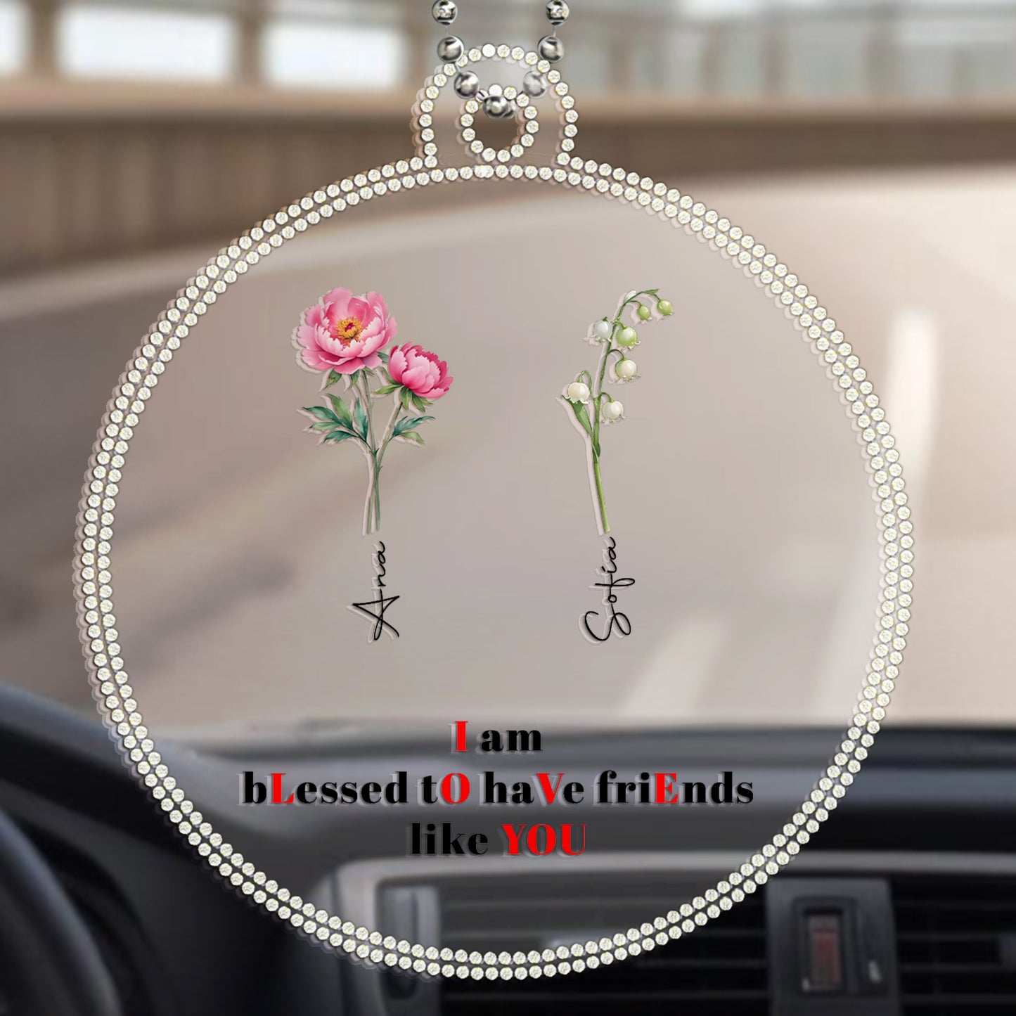 I Am Blessed To Have A Friend Like You - Personalized Custom Acrylic Ornament, Car Ornament - BST009_HGO