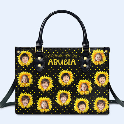 Little Sunflowers - Personalized Custom Leather Handbag - FM038_HB