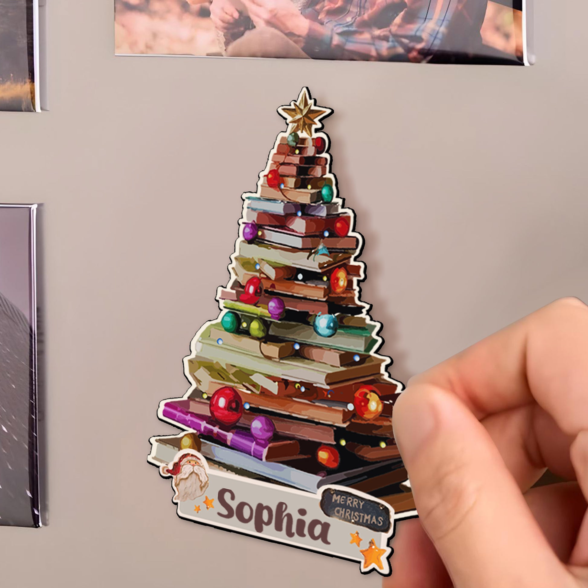 Merry Christmas Tree Filled With Books