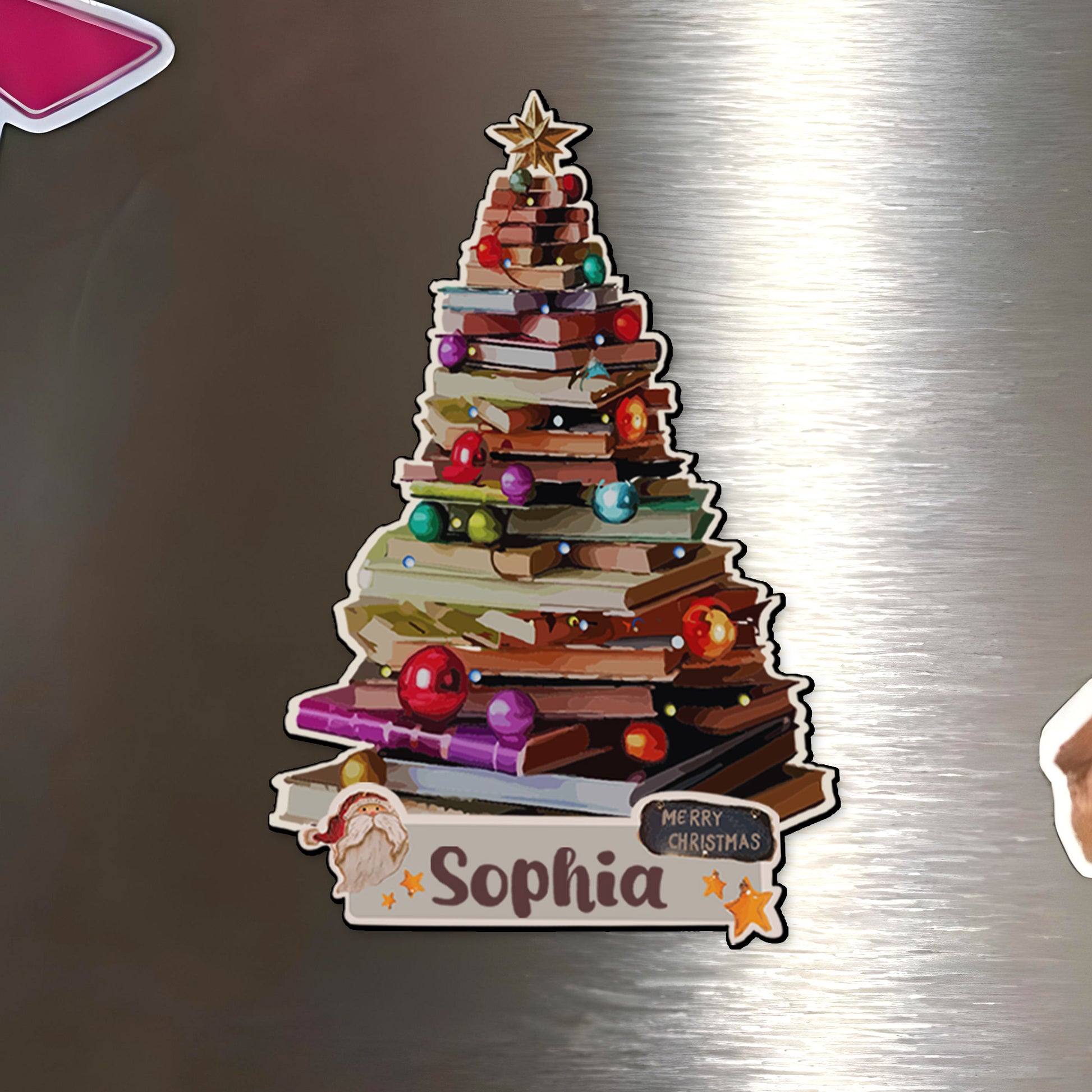 Merry Christmas Tree Filled With Books