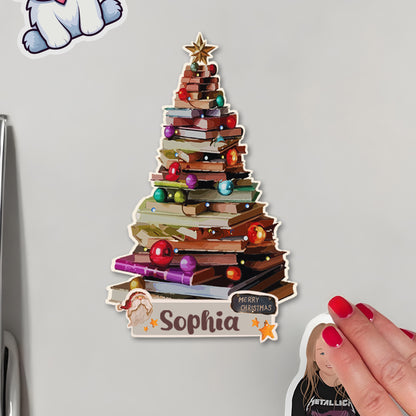 Merry Christmas Tree Filled With Books