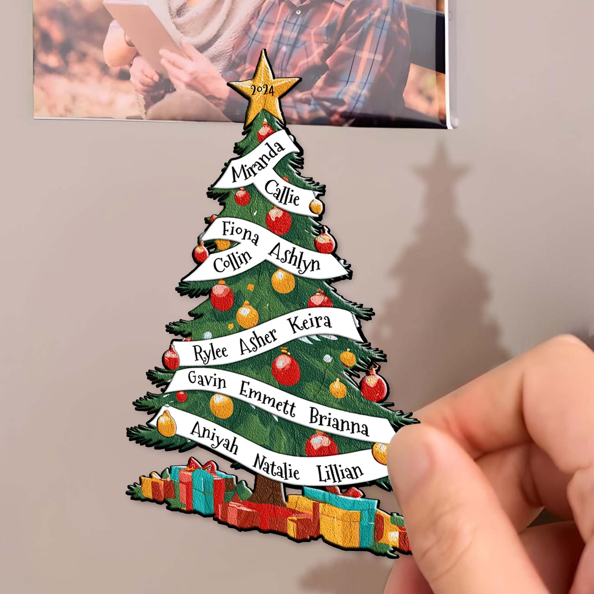 Personalized Family Christmas Tree Magnet