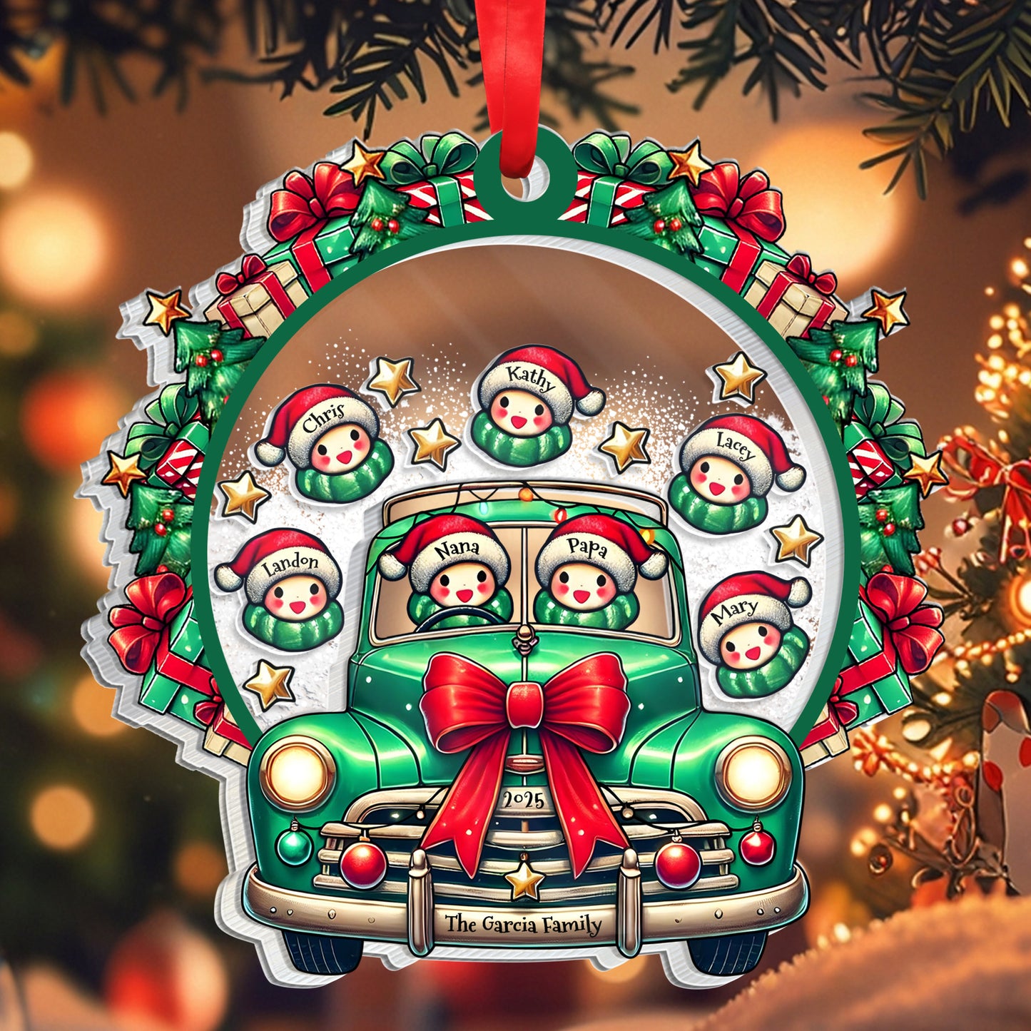 Celebrate A Festive Family Christmas With A Vintage Truck And Snowmen