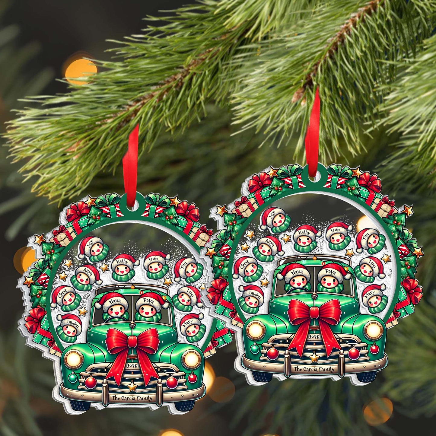 Celebrate A Festive Family Christmas With A Vintage Truck And Snowmen