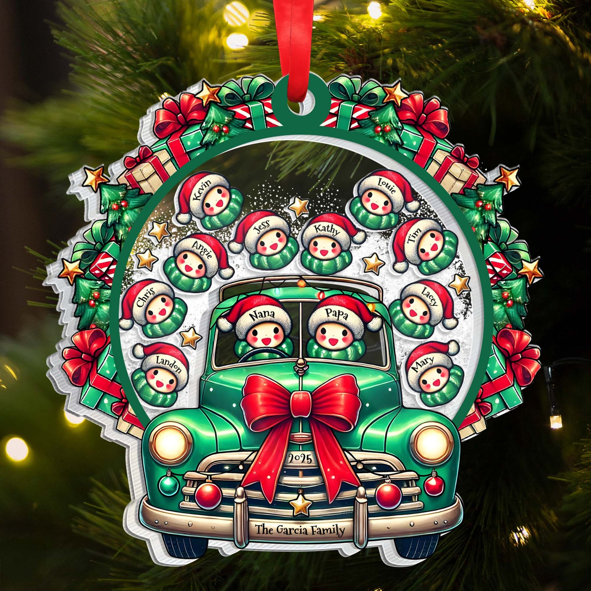 Celebrate A Festive Family Christmas With A Vintage Truck And Snowmen