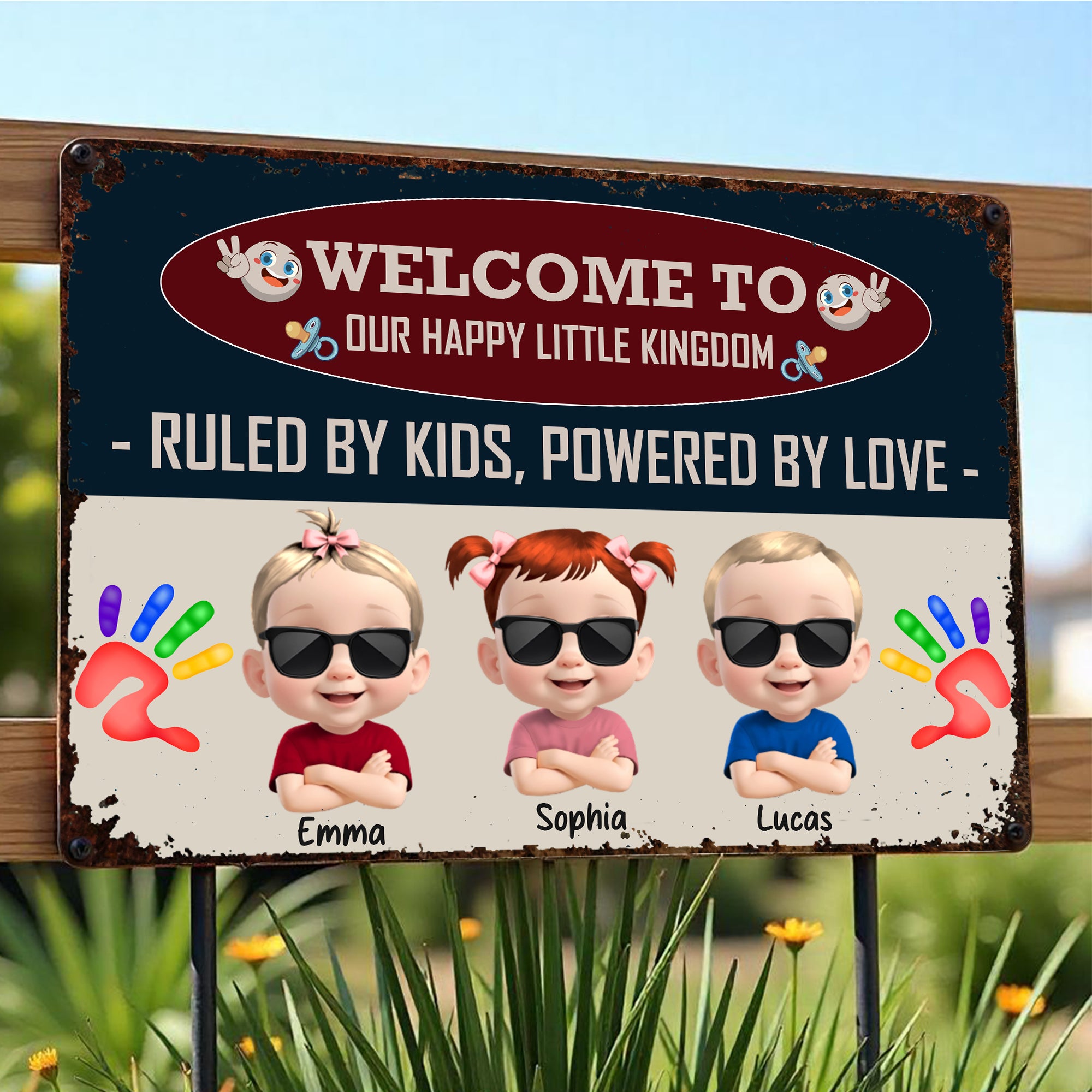 Personalized Poolside Welcome To Our Poolside Metal Sign