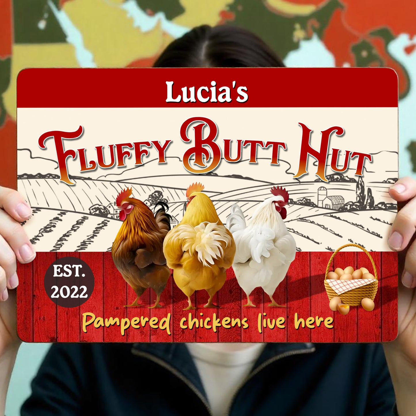 Pampered Chickens Live Here, Perfect For Farm Decor