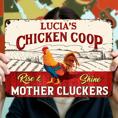 Rise & Shine Mother Cluckers Chicken and Farm Landscape