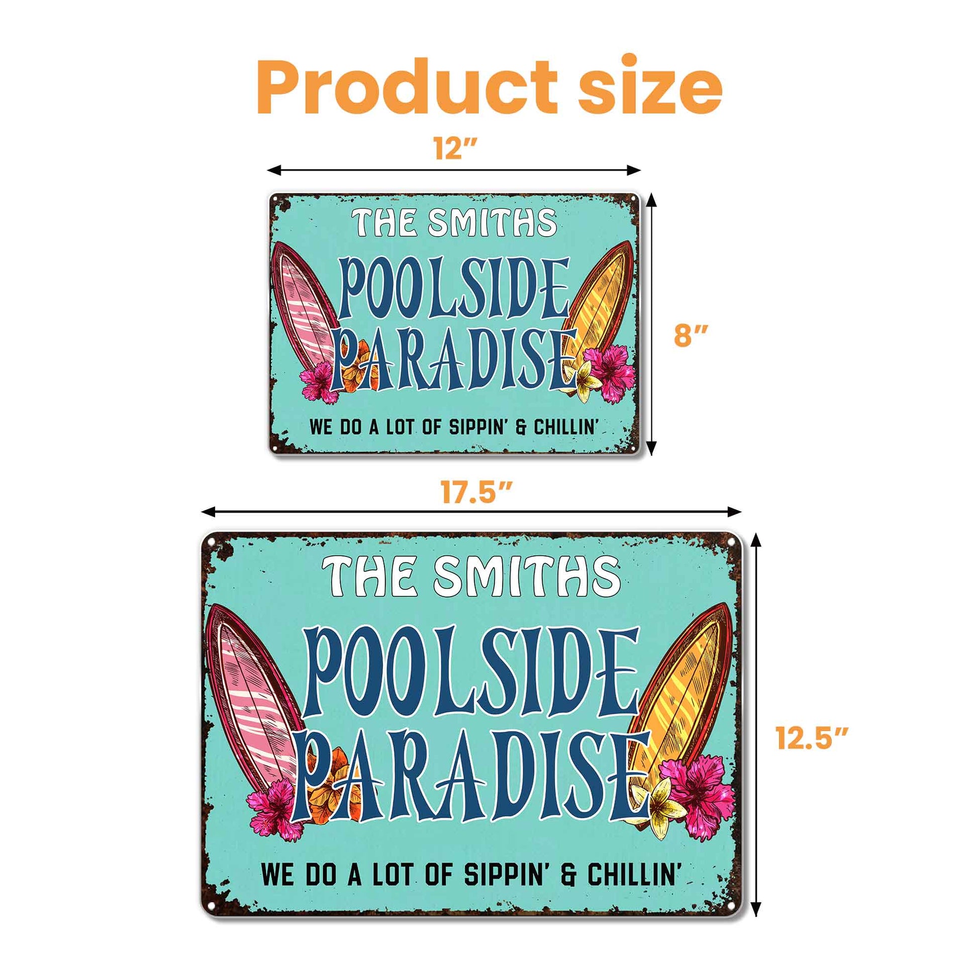 Poolside Paradise, Surfboards And Tropical Flowers