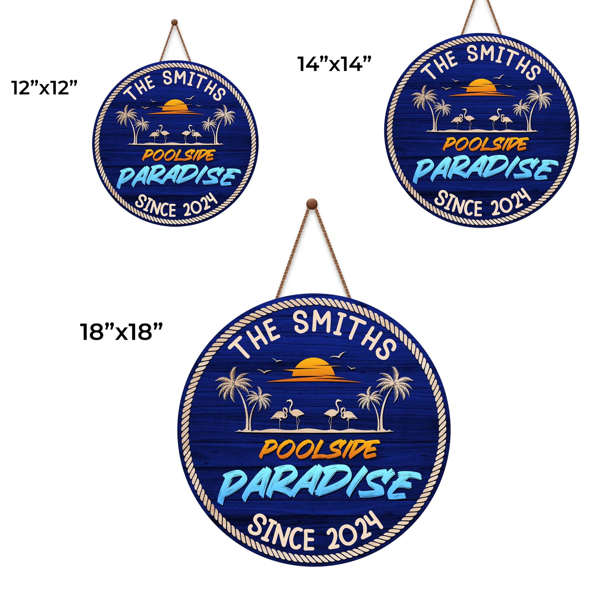 Poolside Paradise With Palm Trees And Sunset