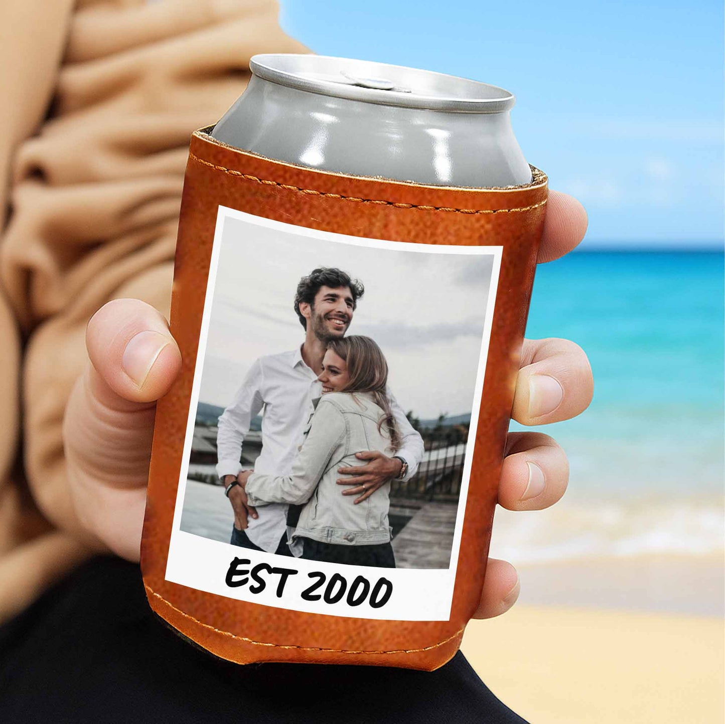 Capturez vos moments spéciaux - Glacière en cuir personnalisée - FAM058_LECOO