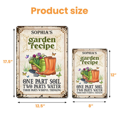 Garden Recipe, One Part Soil, Two Parts Water, Three Parts Wishful Thinking