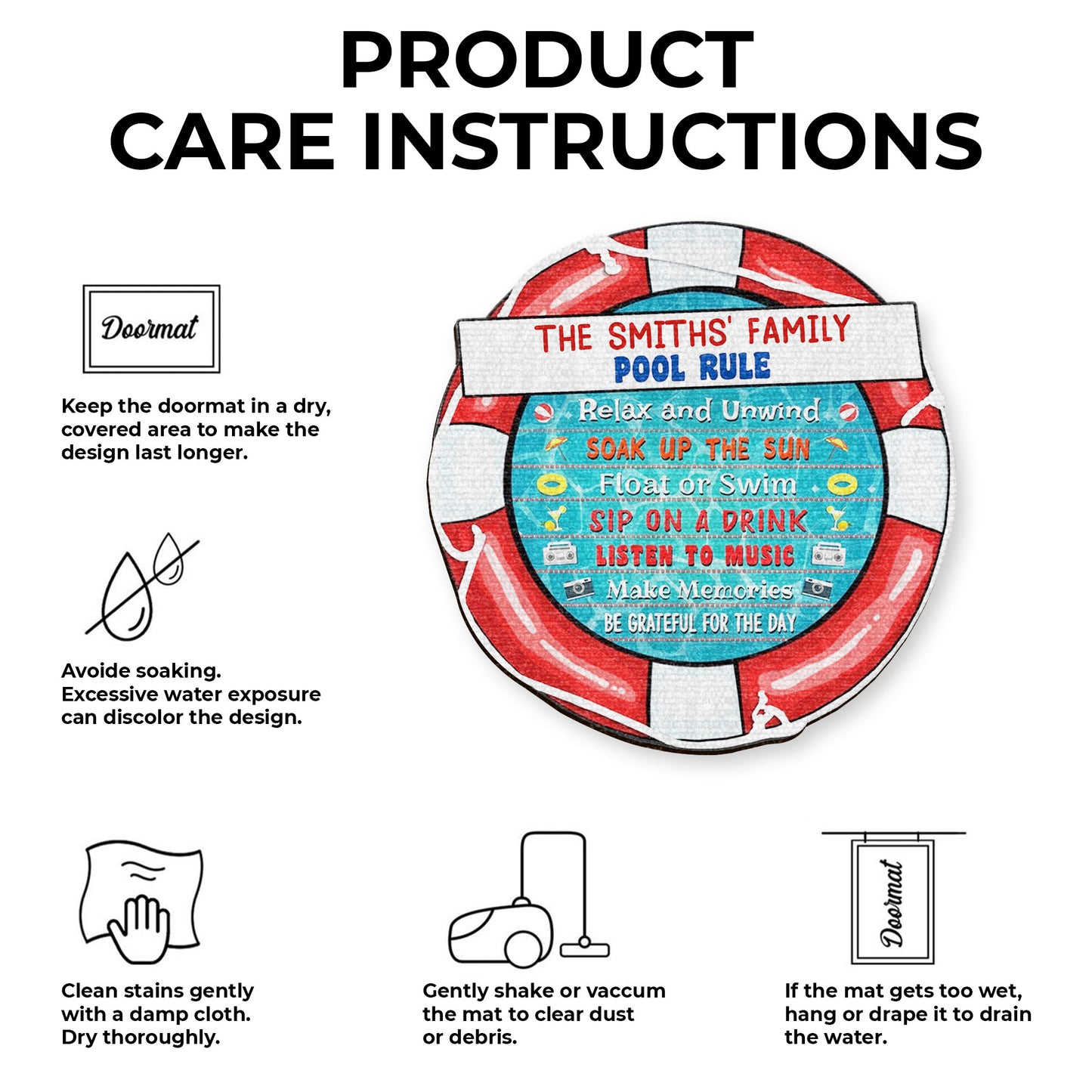 Family Pool Rule, Relax and Unwind, Soak Up The Sun