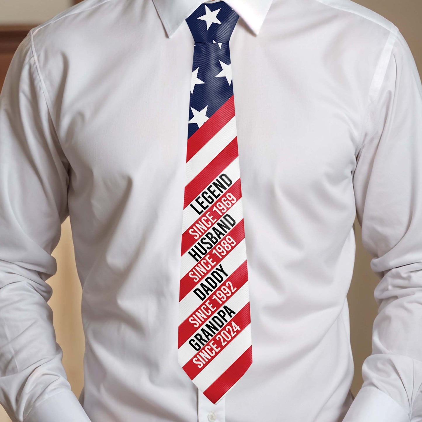 Legend Since Custom Year Tie To Celebrate Milestone - Personalized Custom Tie - FAM069_TIE