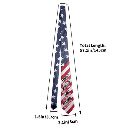 Legend Since Custom Year Tie To Celebrate Milestone - Personalized Custom Tie - FAM069_TIE