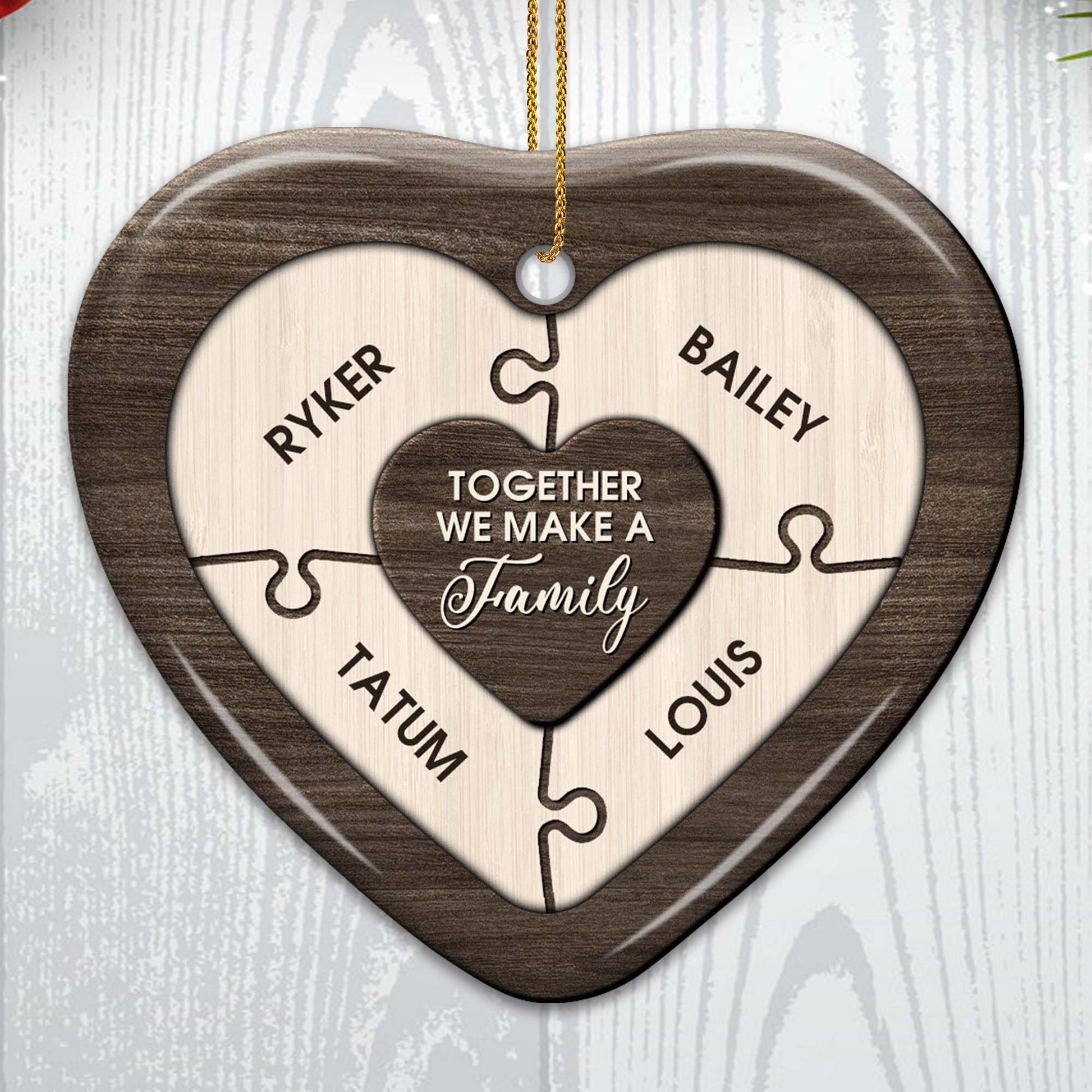 Together We Make A Family Heart Ornament