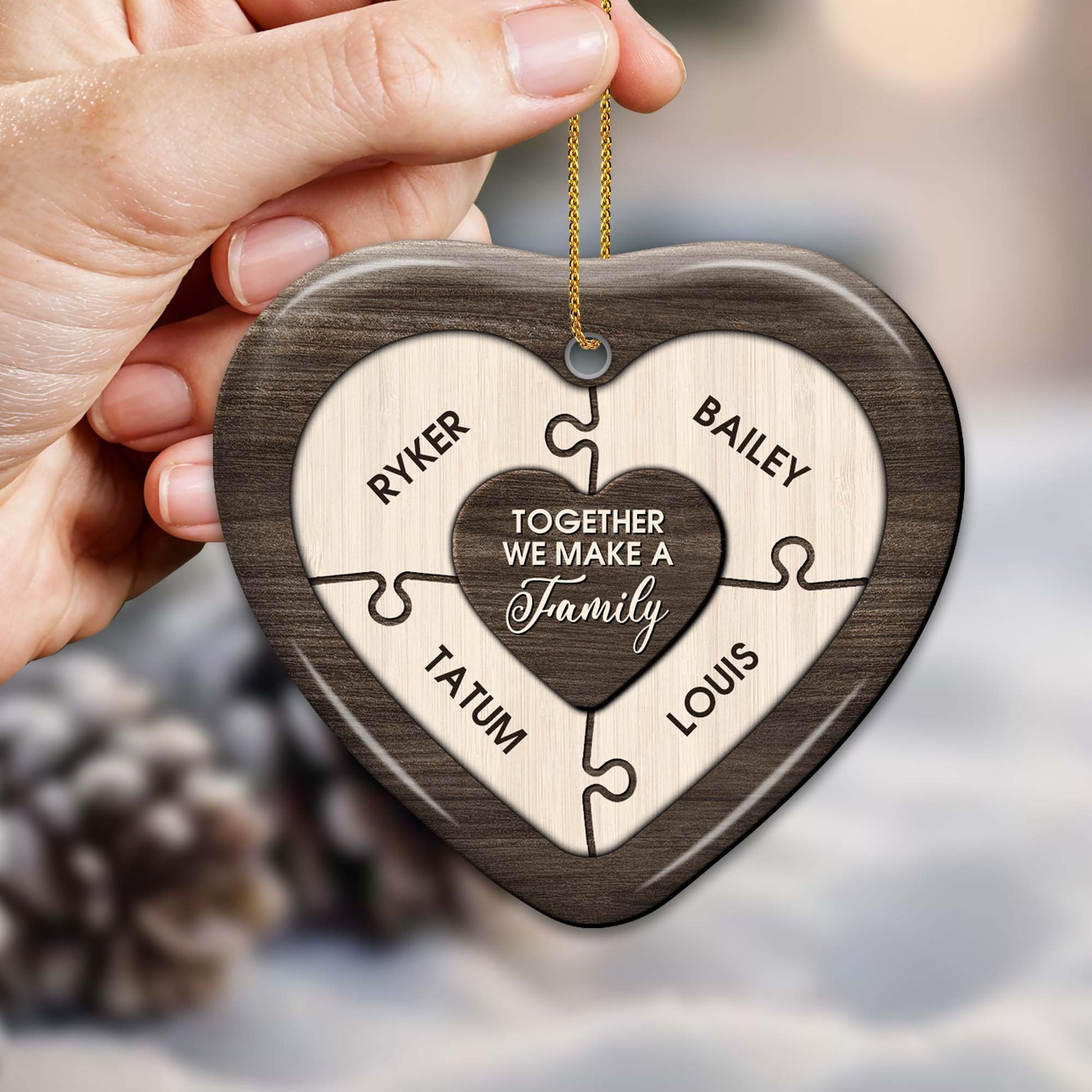 Together We Make A Family Heart Ornament