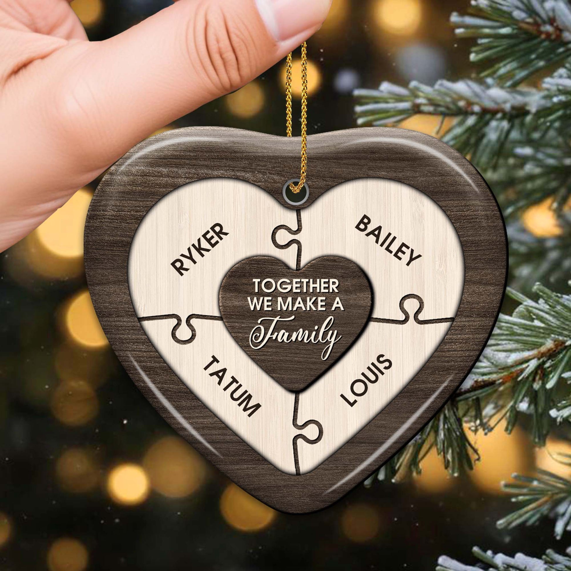 Together We Make A Family Heart Ornament