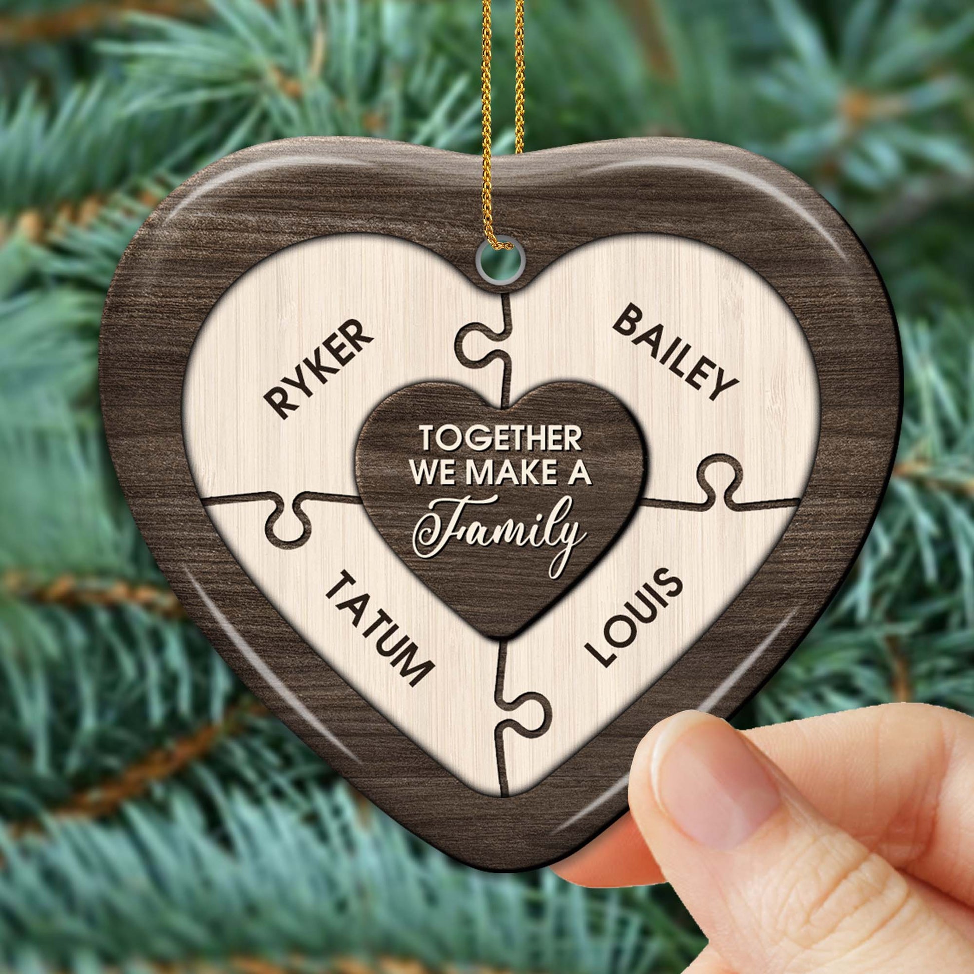 Together We Make A Family Heart Ornament