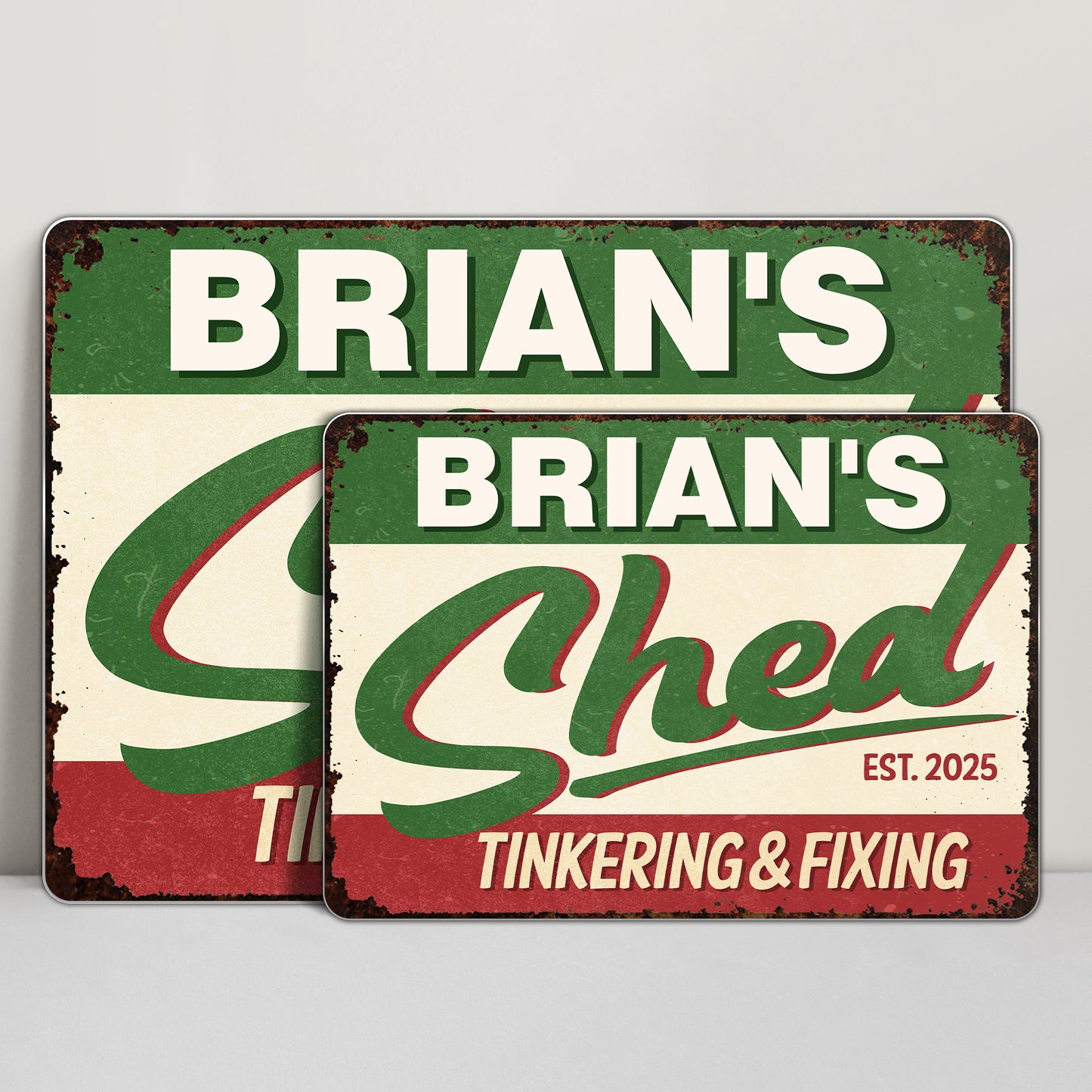 Panneau « Rénovation et réparation de hangar » - Panneau en métal personnalisé - FAM071_MSIGN