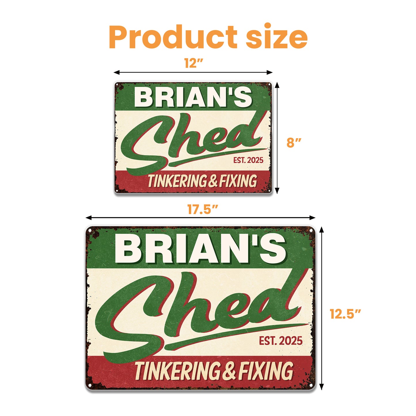 Panneau « Rénovation et réparation de hangar » - Panneau en métal personnalisé - FAM071_MSIGN