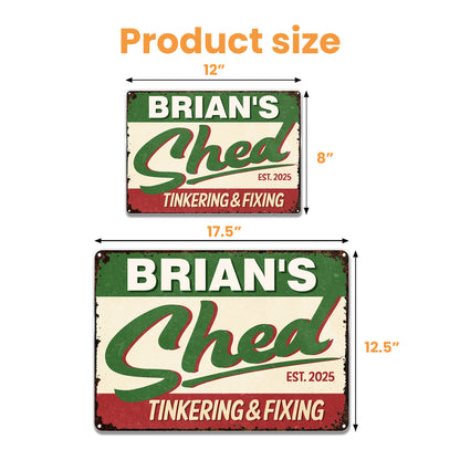 Panneau « Rénovation et réparation de hangar » - Panneau en métal personnalisé - FAM071_MSIGN