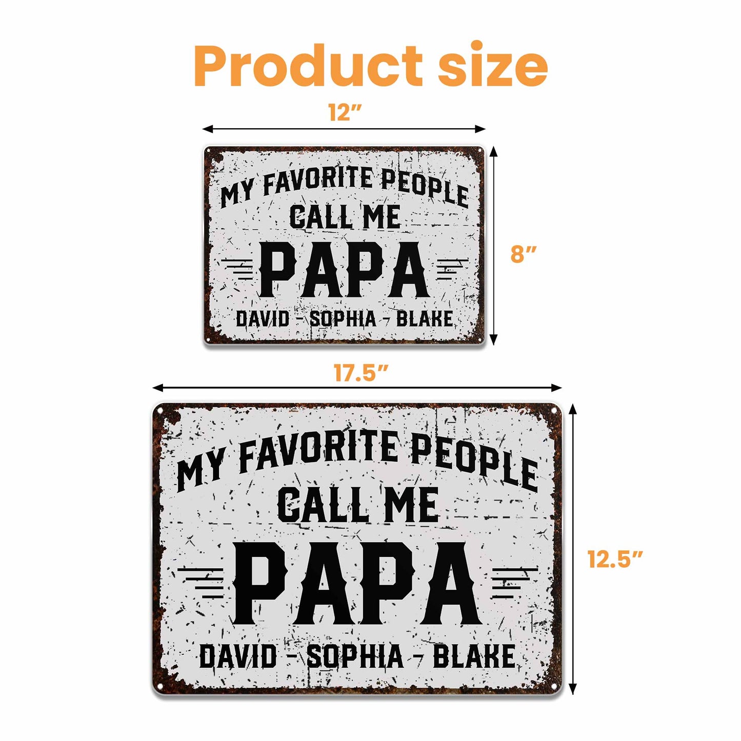 My Favorite People Call Me Papa, Rustic Sign