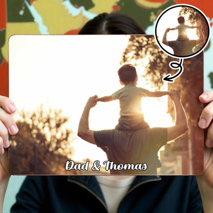 Cherish These Moments, Capture Every Memory, Father And Child - Personalized Metal Sign - FAM076_MSIGN