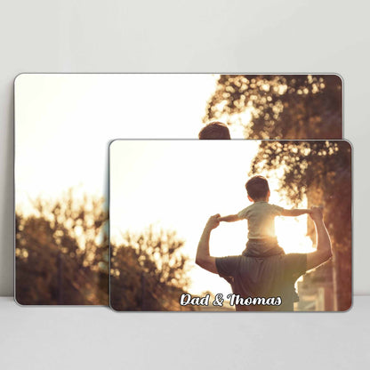 Cherish These Moments, Capture Every Memory, Father And Child - Personalized Metal Sign - FAM076_MSIGN