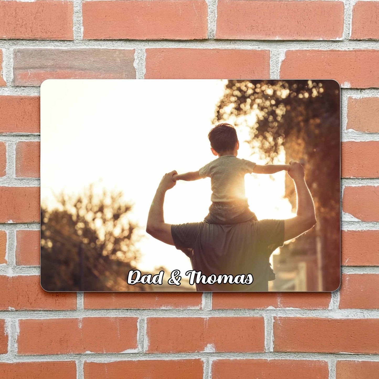 Cherish These Moments, Capture Every Memory, Father And Child - Personalized Metal Sign - FAM076_MSIGN